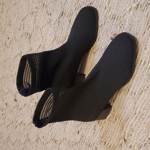 Super cute black sock-boots, never worn